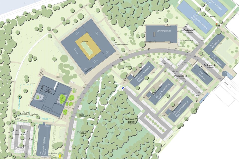 Bildungszentrum der Finanzverwaltung, Lageplan