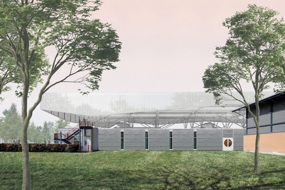 Neubau Wetterschutzdach, Bild 1