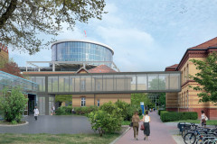 [Bild: Verbindungsbrücke am Unfallkrankenhaus]